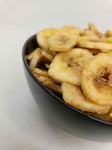 Banana slices lightly sweetened