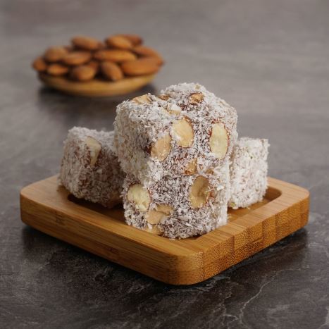 With almond kernels