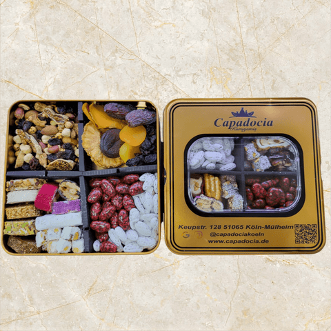 Geschenkbox Metallbox Lokum & Nüsse - Capadocia Kuruyemis
