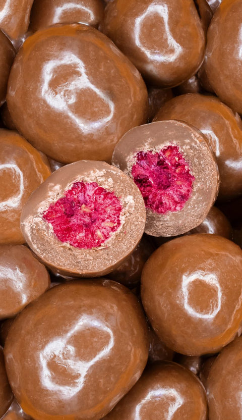 Himbeeren im Schokomantel - Capadocia Kuruyemis
