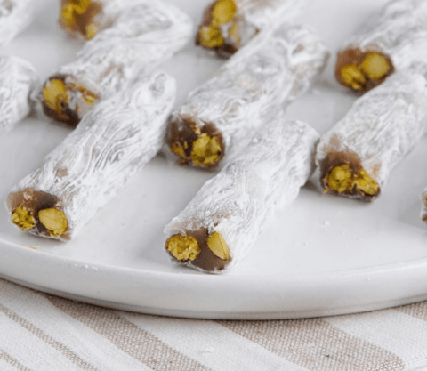 Lokum - sticks mit pistazien - Capadocia Kuruyemis